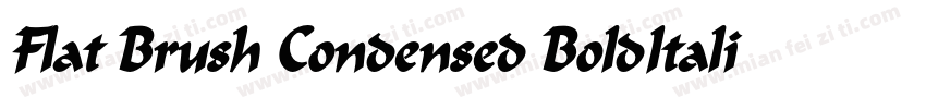 Flat Brush Condensed BoldItalic字体转换